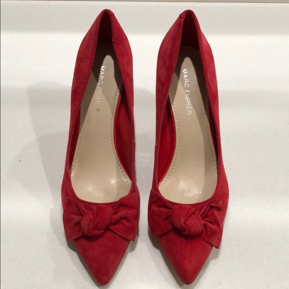 Marc Fisher Red Pointy-Toe Pump